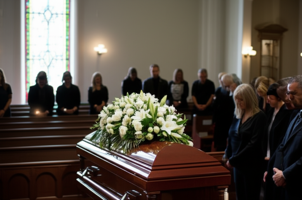 Peaceful funeral service